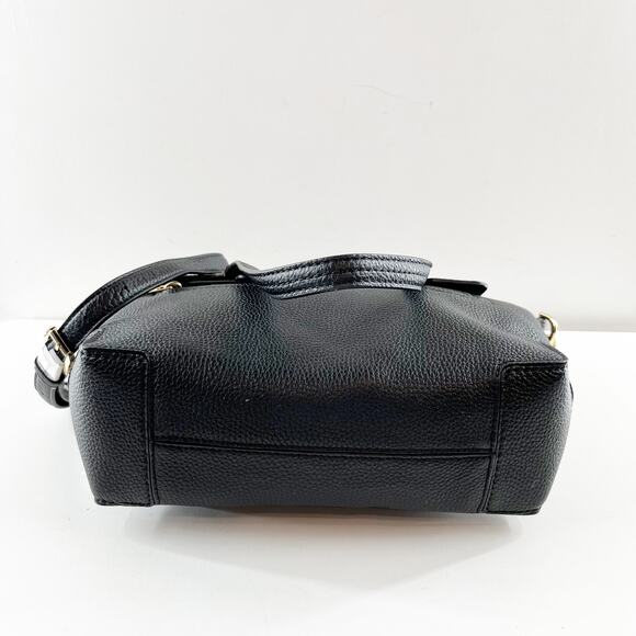 Michael Kors Mackenzie Leather Adjustable Strap Satchel Tote Bag Black Medium - Picture 3 of 7